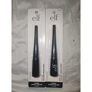 e.l.f. Expert Liquid Eyeliner, Charcoal 21706, PACK OF 2 - 0.14 Fl. Oz. Each